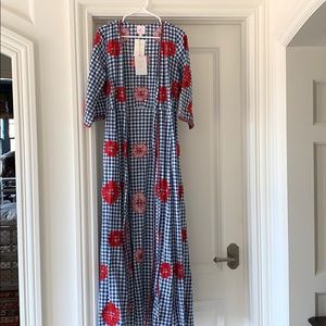 floral cotton wrap dress